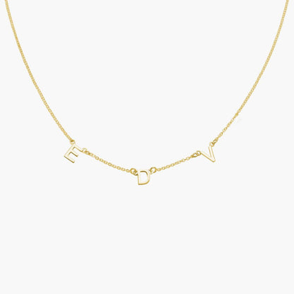 gold initial necklace, solid gold necklace, personalized mothers necklace,  gold letter necklace, custom initial necklace