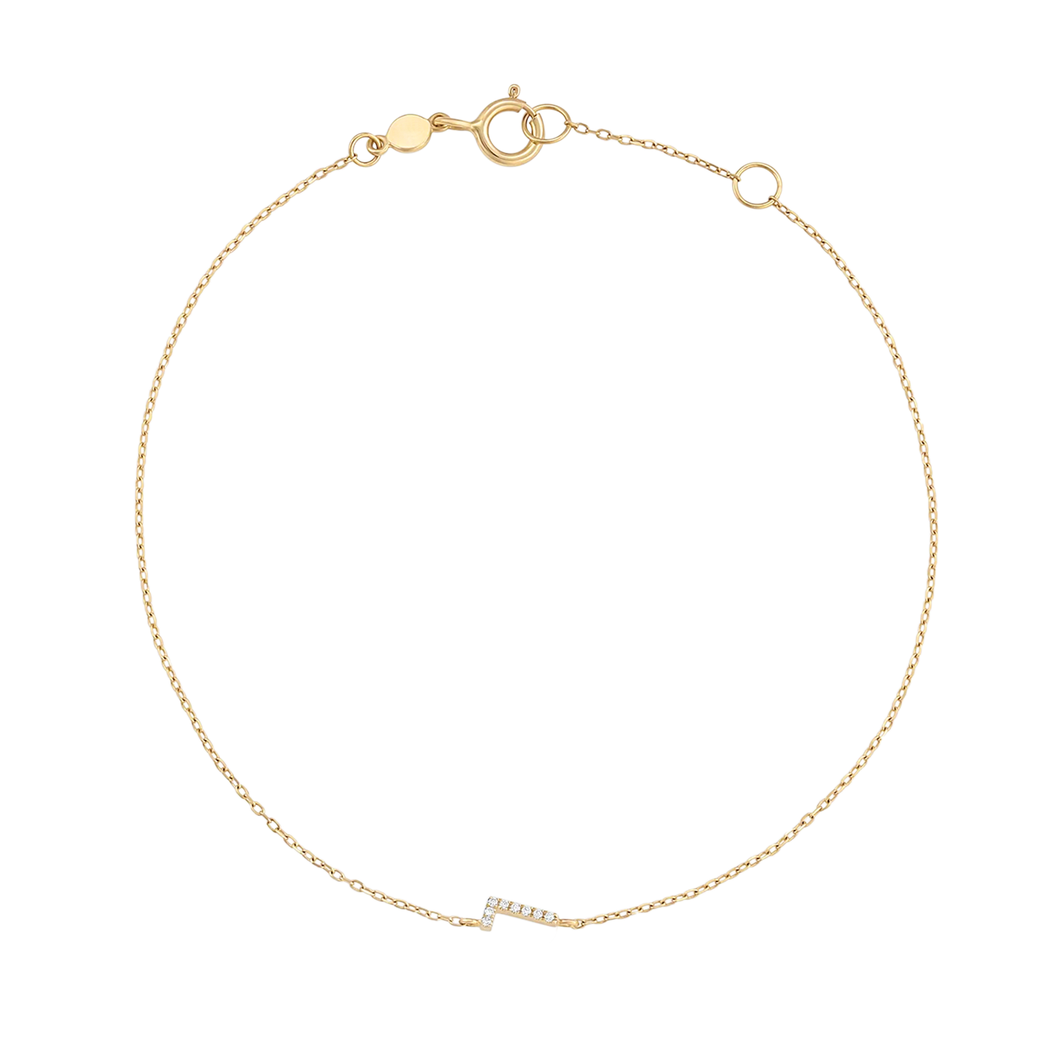 Bracciale con alfabeto con pavé di pietre preziose