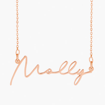 custom name necklace, personalized name necklace, rose gold necklace, 14k gold chain, solid gold necklace