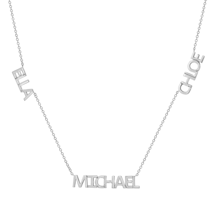 14K name gold necklace, white gold necklace for women, personalized gold necklace, girlfriends necklace