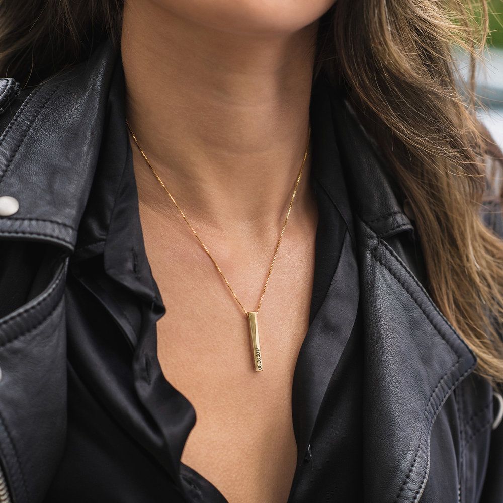 engraved bar necklace, valentine&