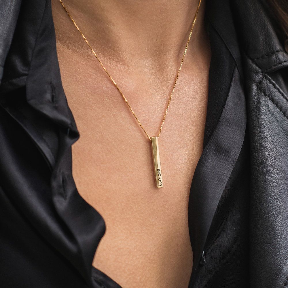 gold bar necklace, engraved gold necklace, personalized necklace for mom, girlfriend&