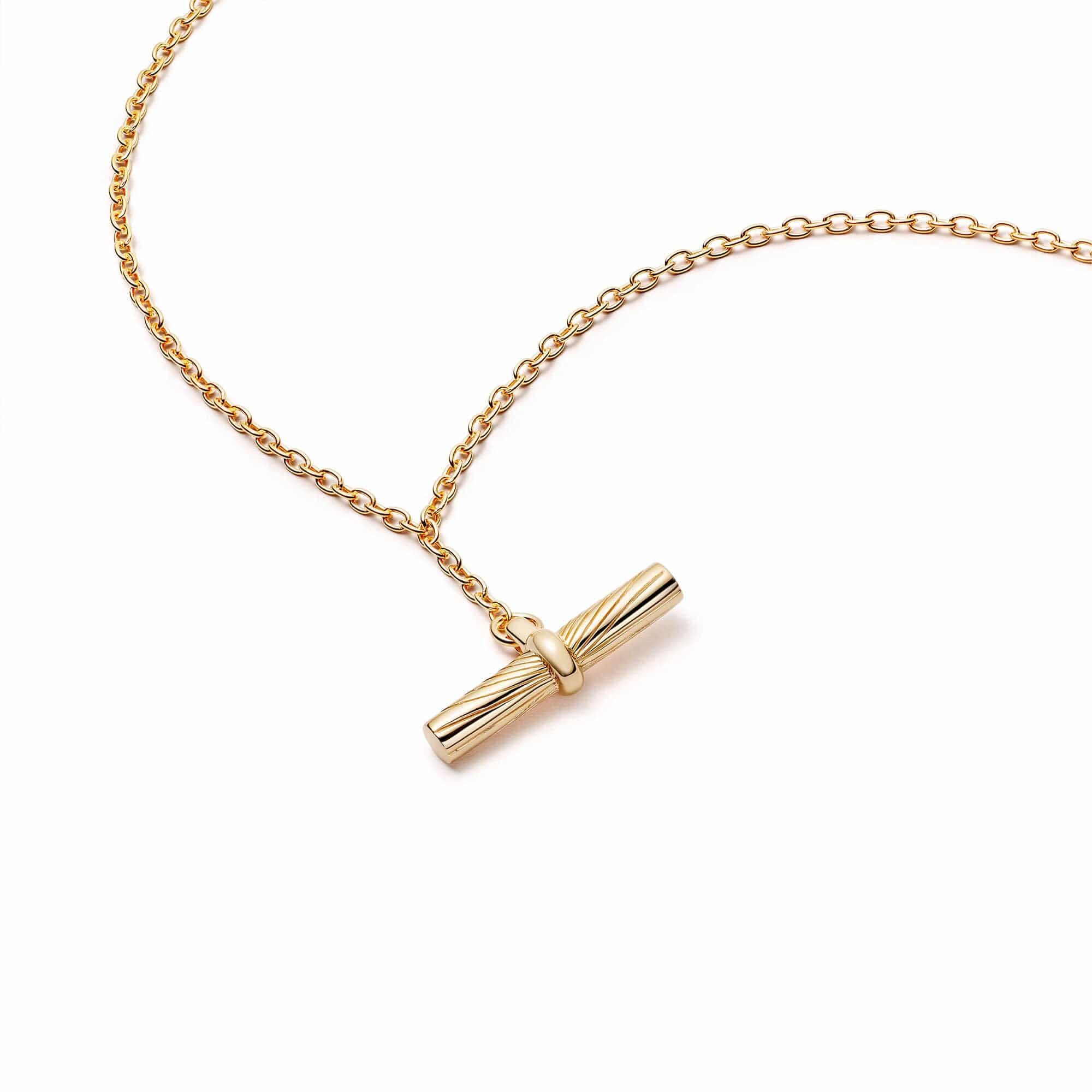gold t-bar necklace, chunky necklace, bar necklace, gold necklace for women, simple gold necklace