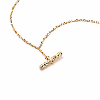 gold t-bar necklace, chunky necklace, bar necklace, gold necklace for women, simple gold necklace