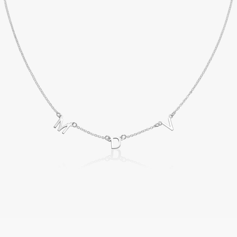 initial necklace for mom, white gold necklace for women, gold initial pendant necklace,letter charm necklace, anniversary gifts for girlfriend